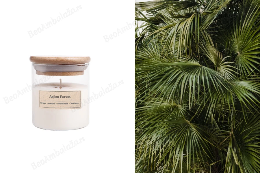 Asian Forest - Aromatična sveća od sojinog voska sa pamučnim fitiljem (110gr)-slika_proizvoda
