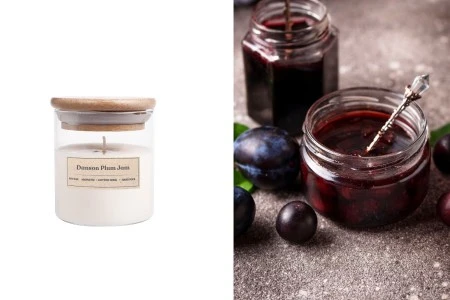 Damson Plum Jam - Aromatična sveća od sojinog voska sa pamučnim fitiljem (110gr)-slika_proizvoda