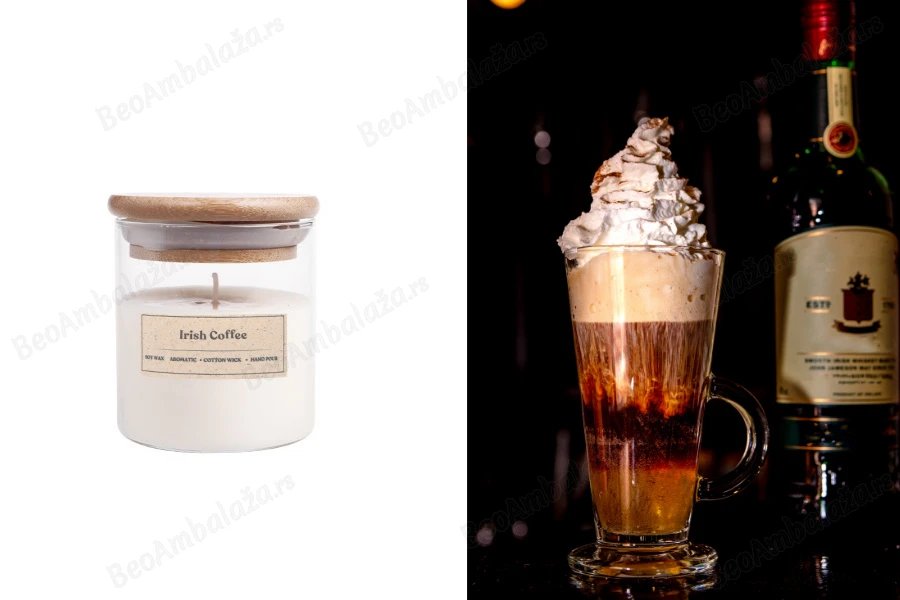 Irish Coffee - Aromatična sveća od sojinog voska sa pamučnim fitiljem (110gr)-slika_proizvoda