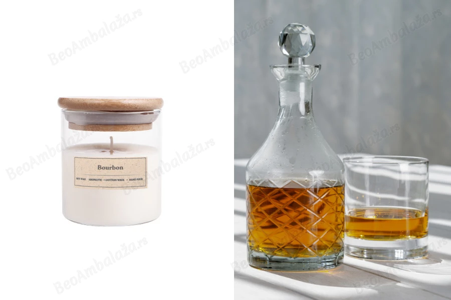 Bourbon - Aromatična sveća od sojinog voska sa pamučnim fitiljem (110gr)-slika_proizvoda