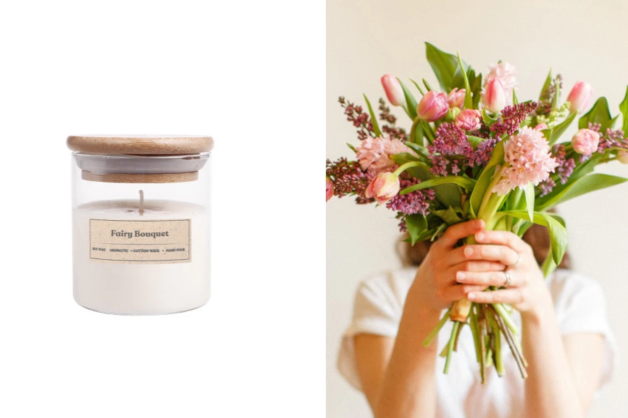 Fairy Bouquet - Aromatična sveća od sojinog voska sa pamučnim fitiljem (110gr)-slika_proizvoda