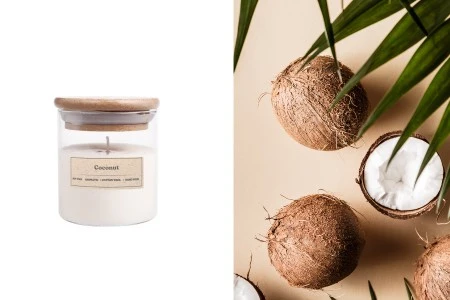 Coconut - Aromatična sveća od sojinog voska sa pamučnim fitiljem (110gr)-slika_proizvoda