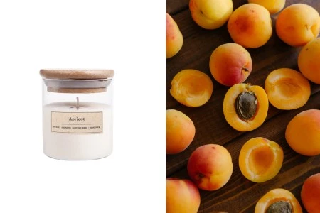 Apricot - Aromatična sveća od sojinog voska sa pamučnim fitiljem (110gr)-slika_proizvoda