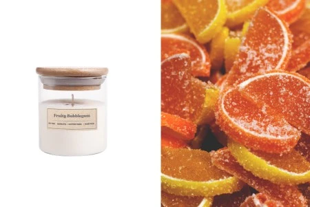 Fruity Bubblegum - Aromatična sveća od sojinog voska sa pamučnim fitiljem (110gr)-1
