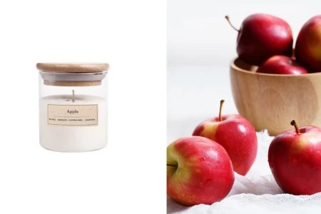 Apple - Aromatična sveća od sojinog voska sa pamučnim fitiljem (110gr)-slika_proizvoda
