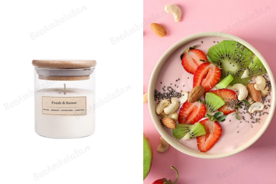 Fresh & Sweet - Aromatična sveća od sojinog voska sa pamučnim fitiljem (110gr)-slika_proizvoda
