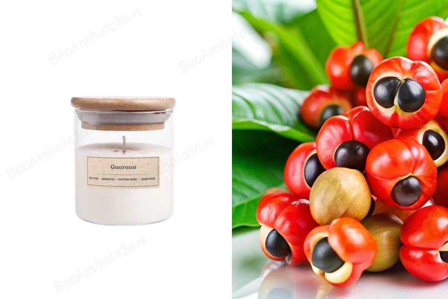 Guarana - Aromatična sveća od sojinog voska sa pamučnim fitiljem (110gr)-slika_proizvoda