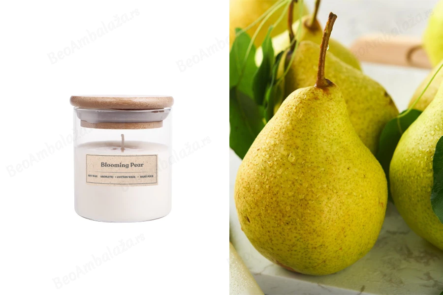 Blooming Pear - Aromatična sveća od sojinog voska sa pamučnim fitiljem (110gr)-slika_proizvoda