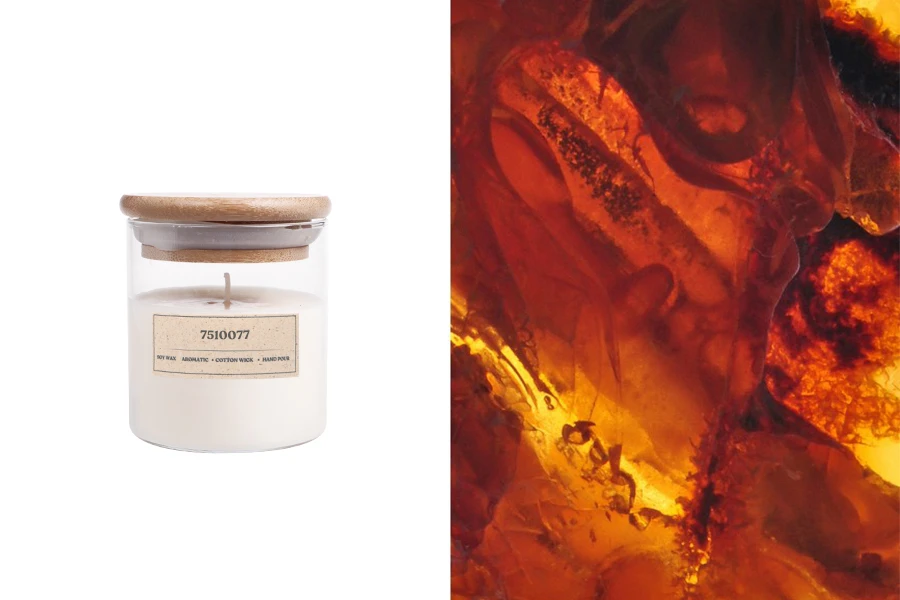 Amber Guilt - Aromatična sveća od sojinog voska sa pamučnim fitiljem (110gr)-slika_proizvoda