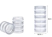 Akrilne providne kutijice od 3mL, spojive - set od 5 kom Akrilne providne kutijice od 3mL, spojive - set od 5 kom