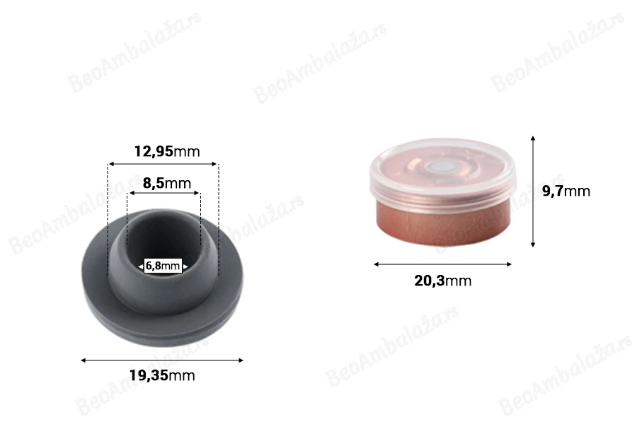 Aluminijumski zatvarač 20mm sa plastičnim poklopcem i silikonskim čepom - 12 kom-dimenzije_slike