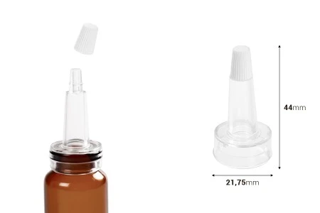 Silikonski providan zatvarač sa uskim vrhom i sa belim poklopcem - 12 kom-2