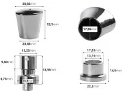 Srebrni sprej sa poklopcem za parfemske bočice sa sigurnosnim Crimp zatvaranjem 15mm Srebrni sprej sa poklopcem za parfemske bočice sa sigurnosnim Crimp zatvaranjem 15mm