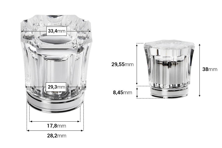 Set - sprej 15/400 i akrilni četvrtasti poklopac u zlatnoj ili srebrnoj boji Set - sprej 15/400 i akrilni četvrtasti poklopac u zlatnoj ili srebrnoj boji