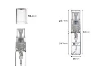 Staklena bočica za parfeme 3mL sa sprejom i plastičnim zatvaračem - 6 kom Staklena bočica za parfeme 3mL sa sprejom i plastičnim zatvaračem - 6 kom