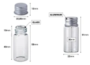 Staklena flašica 10mL sa aluminijumskim zatvaračem - 12 kom Staklena flašica 10mL sa aluminijumskim zatvaračem - 12 kom