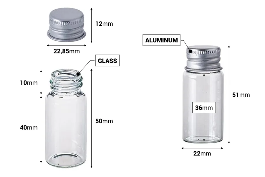 Staklena flašica 10mL sa aluminijumskim zatvaračem - 12 kom Staklena flašica 10mL sa aluminijumskim zatvaračem - 12 kom
