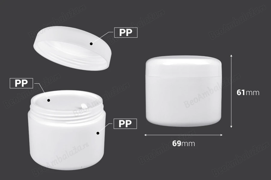 Plastična bela kutijica 100mL sa duplim dnom i plastičnim međupoklopcem - 12 kom-dimenzije_slike