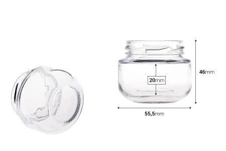 Staklena teglica za kreme od 65mL - bez zatvarača-2
