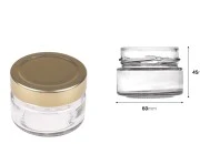 Staklena teglica za kreme 40mL, T.O. 58 DEEP (za duboki zatvarač) - bez zatvarača Staklena teglica za kreme 40mL, T.O. 58 DEEP (za duboki zatvarač) - bez zatvarača