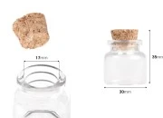 Staklena flašica sa plutanim čepom za poklončiće 10mL, 30x35 mm - 12 kom Staklena flašica sa plutanim čepom za poklončiće 10mL, 30x35 mm - 12 kom