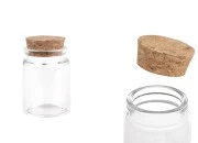 Staklena flašica sa plutanim čepom za poklončiće 40mL, 37x56 mm - 12 kom Staklena flašica sa plutanim čepom za poklončiće 40mL, 37x56 mm - 12 kom