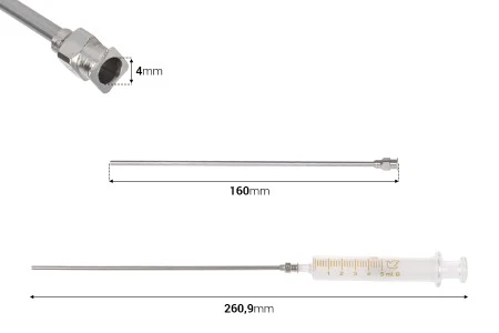 Stakleni špric 5ml sa metalnom iglom-2