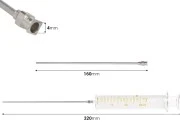 Stakleni špric 30mL sa metalnom iglom Stakleni špric 30mL sa metalnom iglom