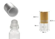 Staklena roll-on bočica 2mL sa zatvaračem - 6 kom Staklena roll-on bočica 2mL sa zatvaračem - 6 kom