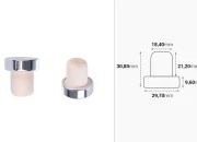 Čep od sintetičke silikonske plute f19 mm sa sjajno-srebrnim vrhom Čep od sintetičke silikonske plute f19 mm sa sjajno-srebrnim vrhom