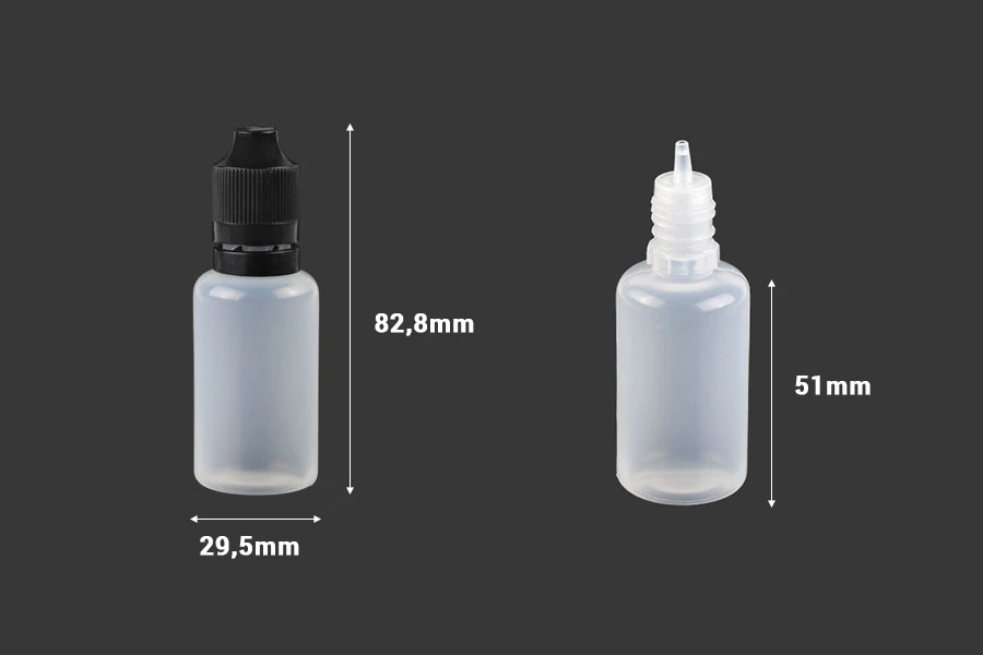 Plastična poluprovidna flašica 30mL sa crnim plastičnim zatvaračem CRC i plastičnom kapalicom, za elektronske cigarete - 50 kom Plastična poluprovidna flašica 30mL sa crnim plastičnim zatvaračem CRC i plastičnom kapalicom, za elektronske cigarete - 50 kom