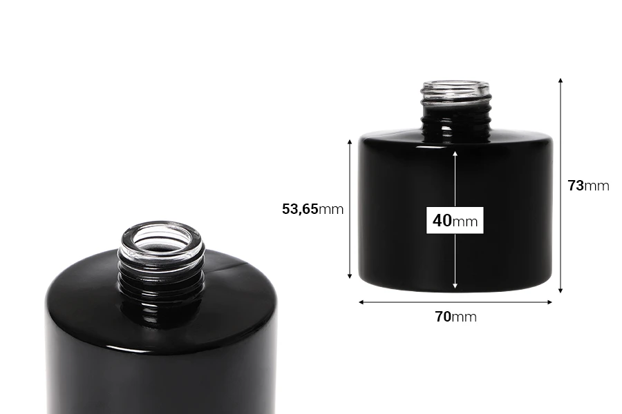 Staklena crna cilindrična bočica 100mL PP 28 Staklena crna cilindrična bočica 100mL PP 28