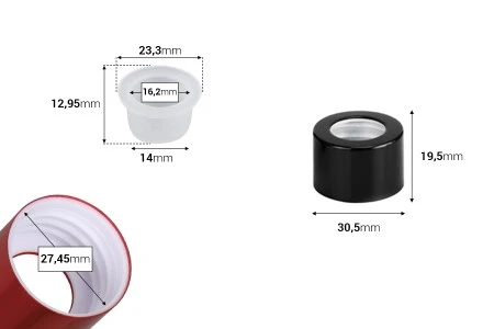 Aluminijumski prsten PP28 sa plastičnim čepom za osveživač prostora-2