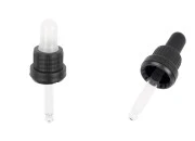 Pipeta od 10mL sa crnim širokim sigurnosnim zatvaračem, bez oznaka za zapreminu i crnom MAT ili crnom sjajnom gumicom - pojedinačno pakovanje Pipeta od 10mL sa crnim širokim sigurnosnim zatvaračem, bez oznaka za zapreminu i crnom MAT ili crnom sjajnom gumicom - pojedinačno pakovanje