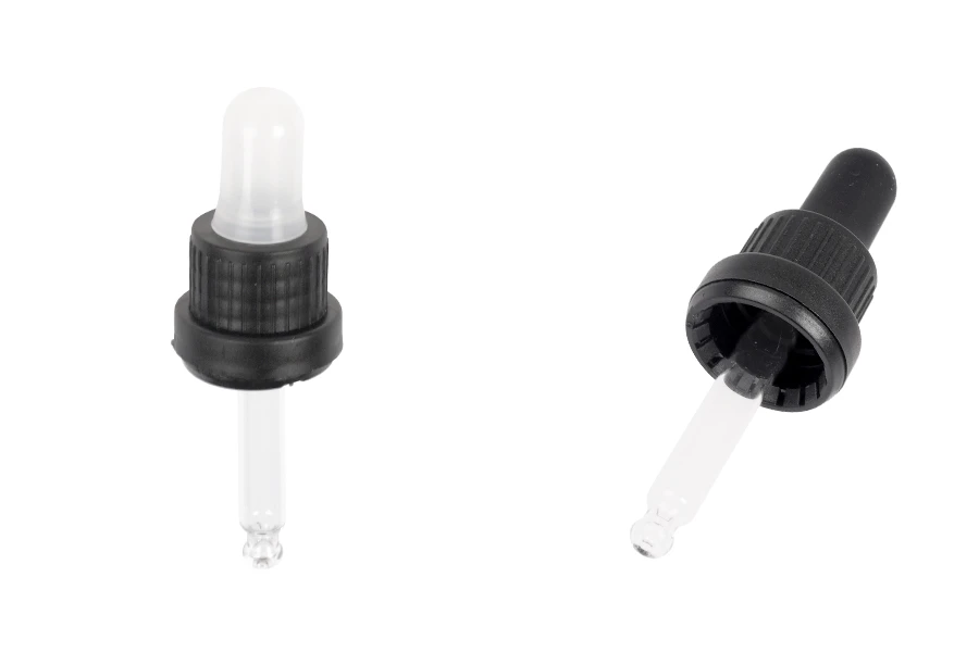 Pipeta od 10mL sa crnim širokim sigurnosnim zatvaračem, bez oznaka za zapreminu i crnom MAT ili crnom sjajnom gumicom - pojedinačno pakovanje Pipeta od 10mL sa crnim širokim sigurnosnim zatvaračem, bez oznaka za zapreminu i crnom MAT ili crnom sjajnom gumicom - pojedinačno pakovanje