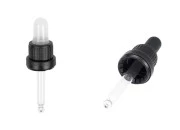 Pipeta od 15mL sa crnim širokim sigurnosnim zatvaračem, MAT crnom ili providnom gumicom i cevčicom bez oznaka za zapreminu - pojedinačno pakovanje Pipeta od 15mL sa crnim širokim sigurnosnim zatvaračem, MAT crnom ili providnom gumicom i cevčicom bez oznaka za zapreminu - pojedinačno pakovanje
