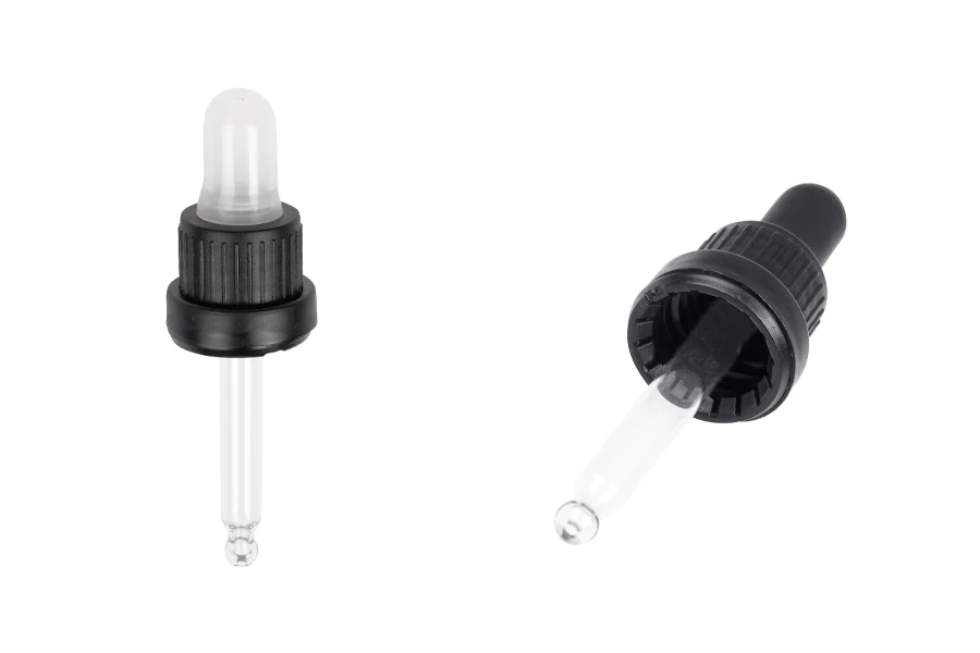 Pipeta od 15mL sa crnim širokim sigurnosnim zatvaračem, MAT crnom ili providnom gumicom i cevčicom bez oznaka za zapreminu - pojedinačno pakovanje Pipeta od 15mL sa crnim širokim sigurnosnim zatvaračem, MAT crnom ili providnom gumicom i cevčicom bez oznaka za zapreminu - pojedinačno pakovanje
