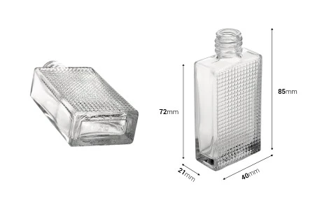 Četvrtasta bočica za parfeme 30mL sa reljefom (18/415)-2