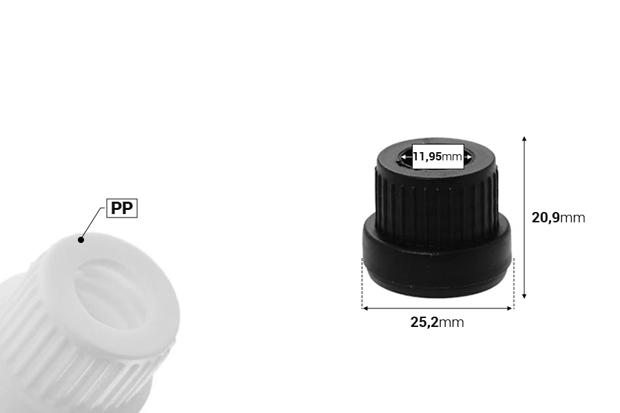 Plastični sigurnosni široki prsten za pipete od 5 do 100mL u crnoj ili beloj boji Plastični sigurnosni široki prsten za pipete od 5 do 100mL u crnoj ili beloj boji