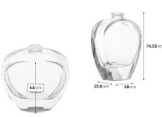 Staklena providna bočica 30mL za parfeme sa Crimp zatvaranjem 15mm Staklena providna bočica 30mL za parfeme sa Crimp zatvaranjem 15mm-dimenzije_slike