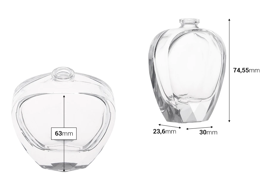 Staklena providna bočica 30mL za parfeme sa Crimp zatvaranjem 15mm Staklena providna bočica 30mL za parfeme sa Crimp zatvaranjem 15mm-dimenzije_slike