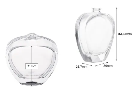 Staklena providna bočica 50mL za parfeme sa Crimp zatvaranjem 15mm-2