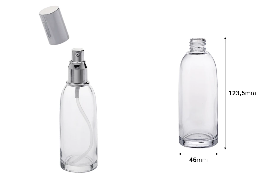 Staklena providna bočica 100mL (PP 20) Staklena providna bočica 100mL (PP 20)