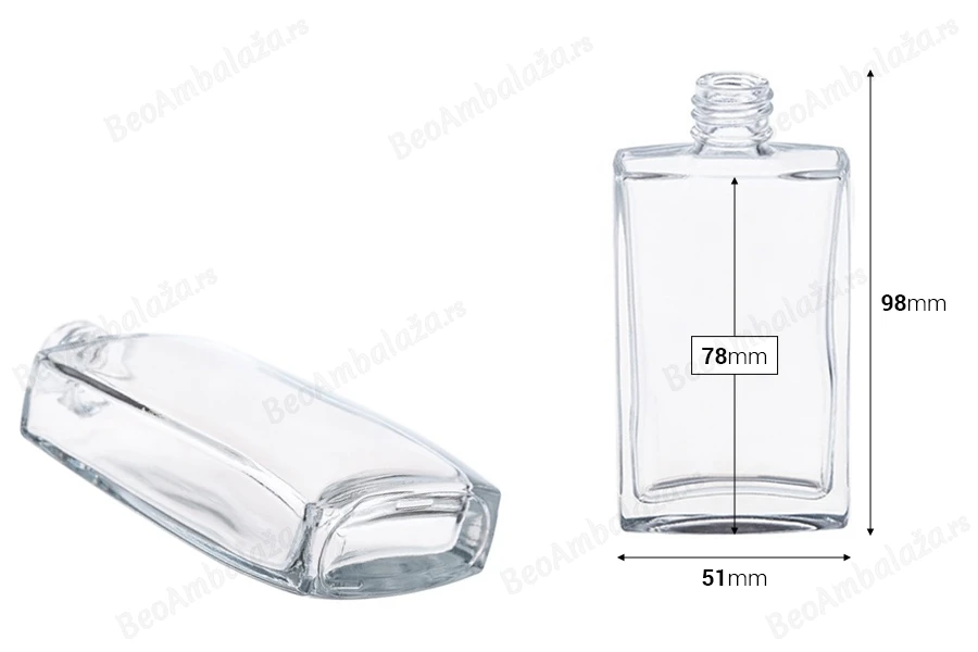 Staklena četvrtasta bočica za parfem 50mL, 18/415-dimenzije_slike
