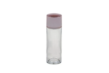 Staklena flašica za losion 100mL, sa roze aluminijumskim zatvaračem-2