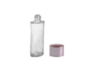 Staklena flašica za losion 100mL, sa roze aluminijumskim zatvaračem Staklena flašica za losion 100mL, sa roze aluminijumskim zatvaračem