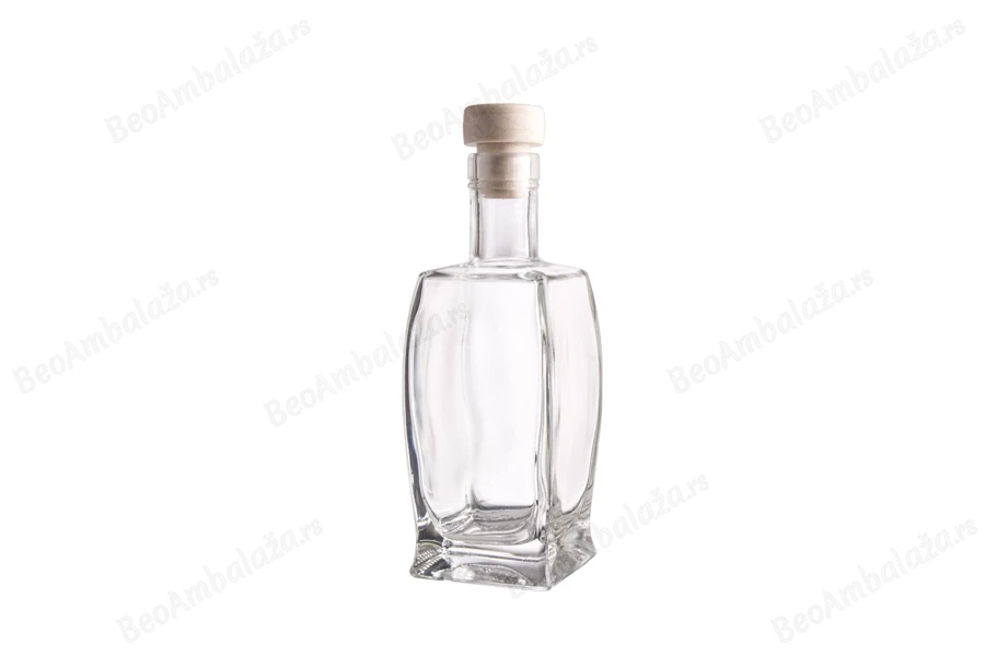 Lepa staklena četvrtasta flaša 500mL, F19-