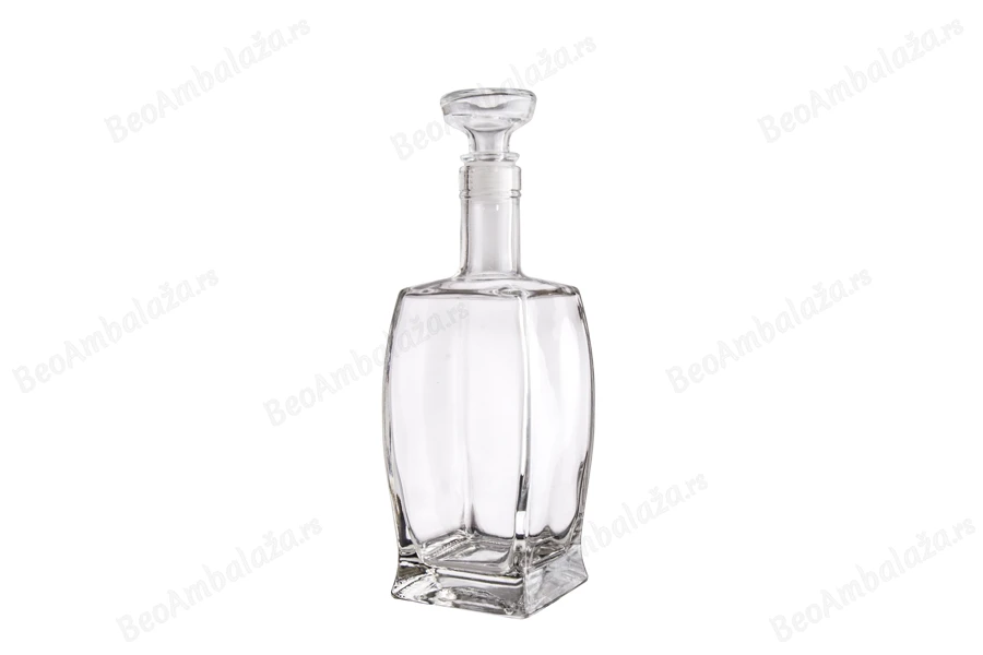 Lepa staklena četvrtasta flaša 500mL, F19-grupa_slika