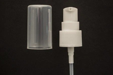 Plastična bela pumpica PP20 za kreme sa providnim zatvaračem-1