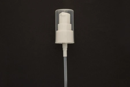 Plastična bela pumpica PP20 za kreme sa providnim zatvaračem-4